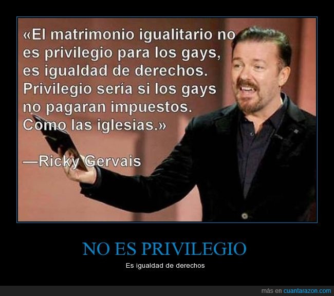 privilegios,pagar,Ricky Gervais,matrimonio,homosexuales,iglesia,impuestos