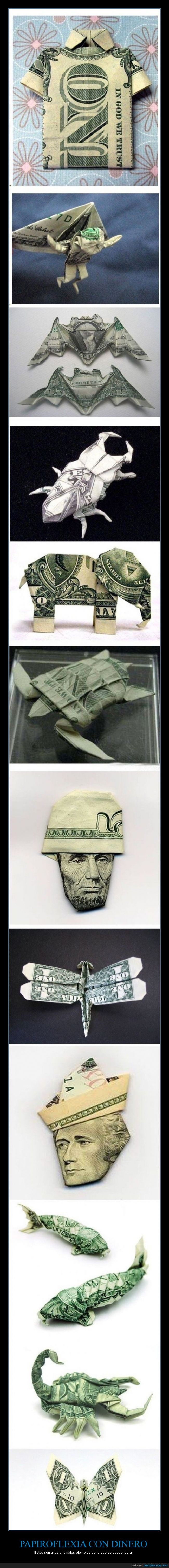papiroflexia,dinero,ejemplo,origami,papel