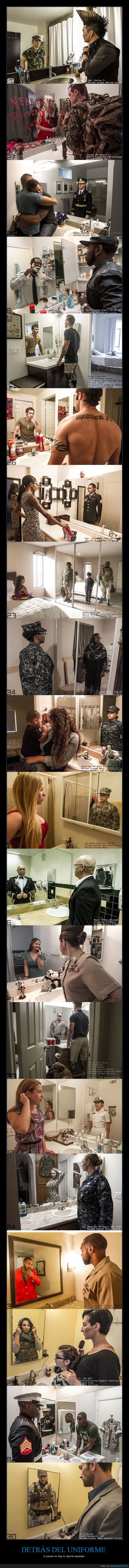 soldado,guerra,ropa,calle,familia,militar,traje,fotografia,espejo,Devin Mitchell