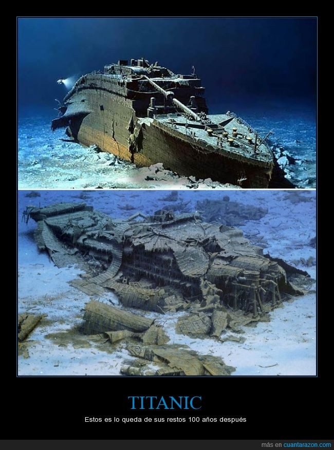 titanic,queda,restos,100 años,despues