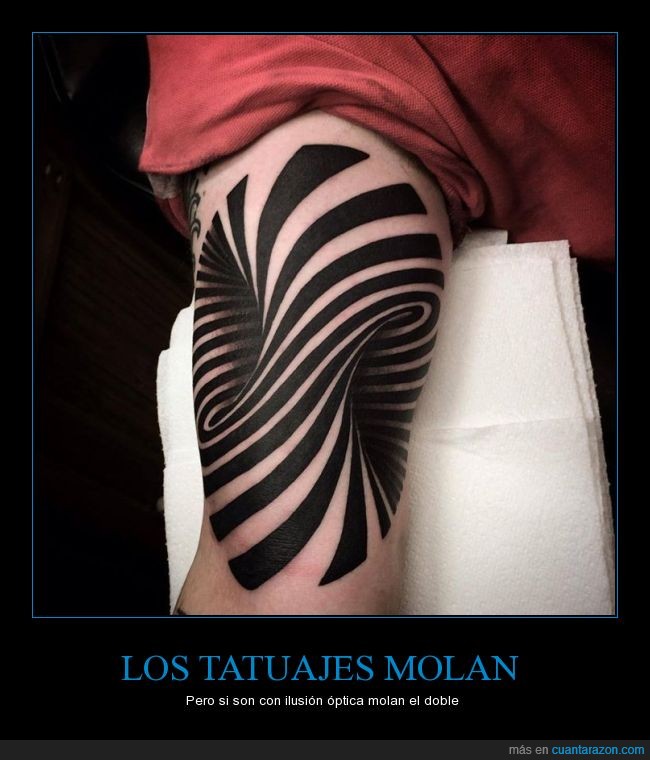 tatuaje,ilusion,optica,agujero,simple,tattoo