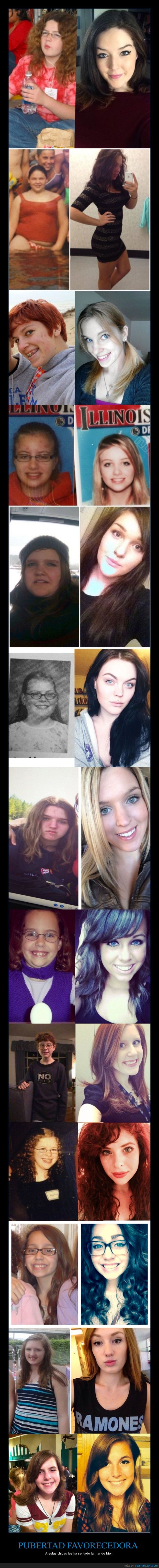 chicas,guapas,bonitas,cambio,pubertad,estiron,belleza,crecer,evolucion