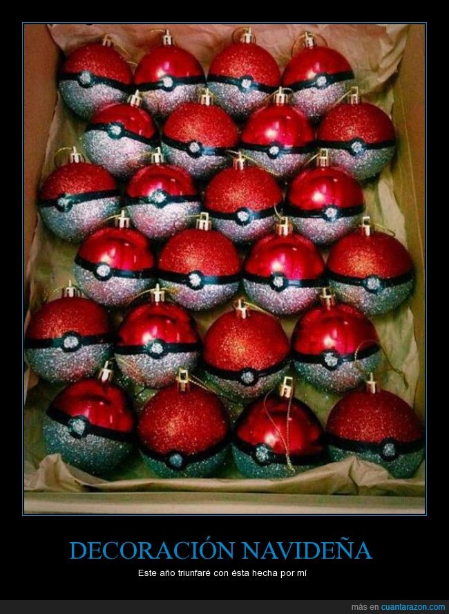 esferas,pokeball,Pokémon,adornos,navidad,árbol
