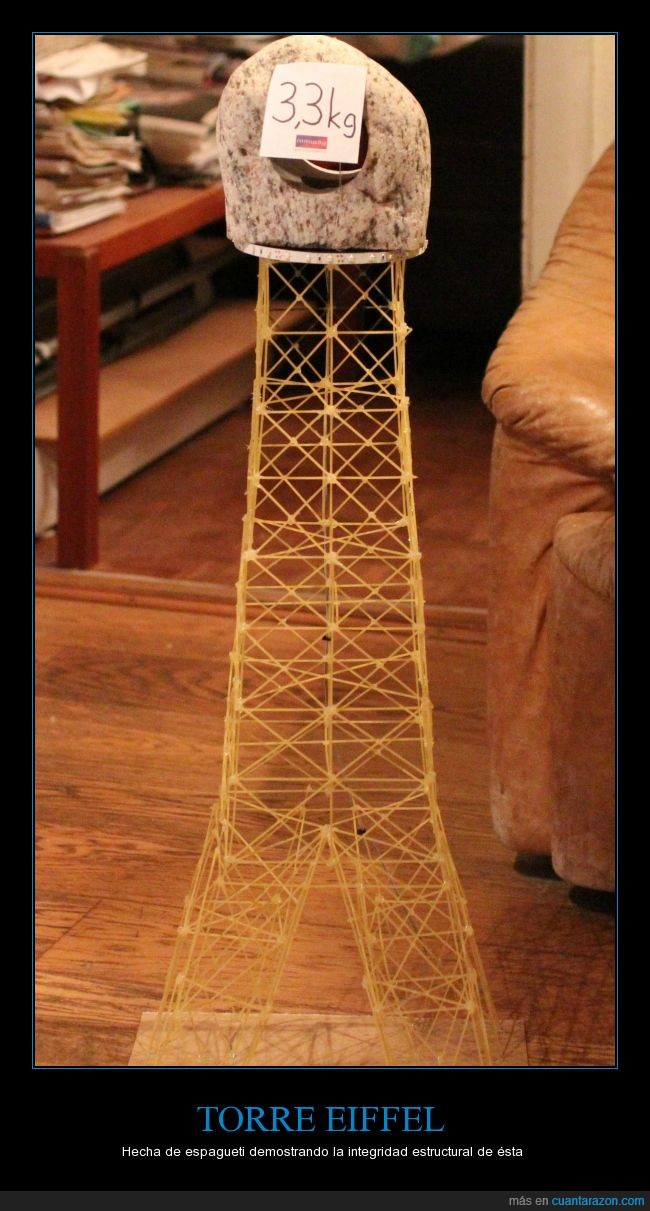 aguante,Eiffel,espagueti,Estructura,fuerte,fuerza,pasta,resistencia,torre