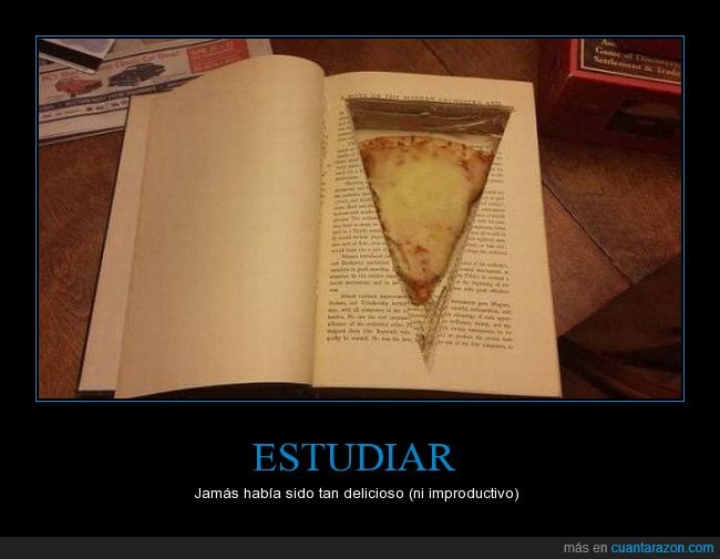 pizza,trozo,libro,dentro,triángulo,illuminatis D:,cortar,esconder,escondida