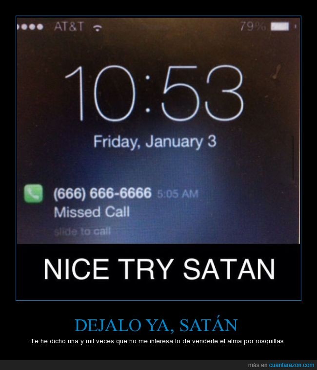 666,llamada,nice try,numero,satan,satanico