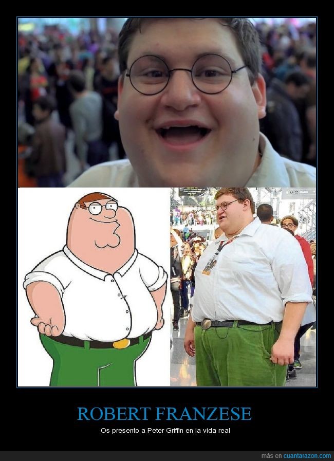 cosplay,family guy,identico,peter griffin,robert franzese,vida real