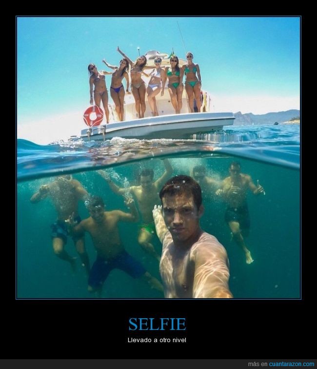 selfie,agua,grupo,mar,yate,chicas,buceo,submarino,subacuático
