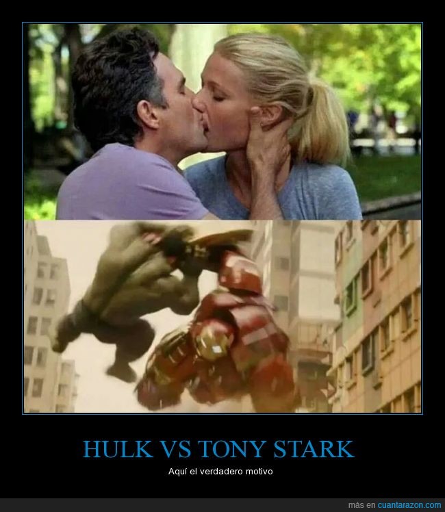 pepper,hulk,tony stark,celos,traición,hulkbuster,pelea,ni con la hulkbuster le puede ganar a hulk,bruce banner