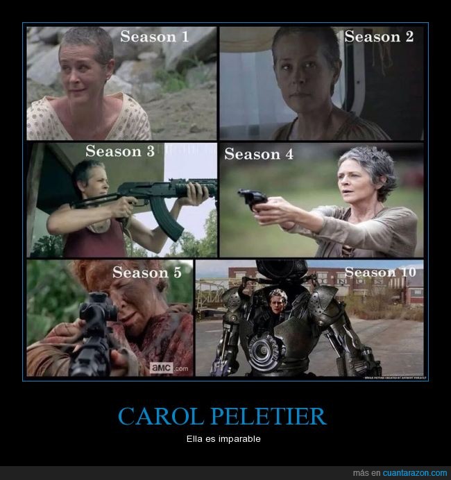 Carol,TWD,The Walking Dead,arma armada,pistola,tia dura,robot,meca,mecha