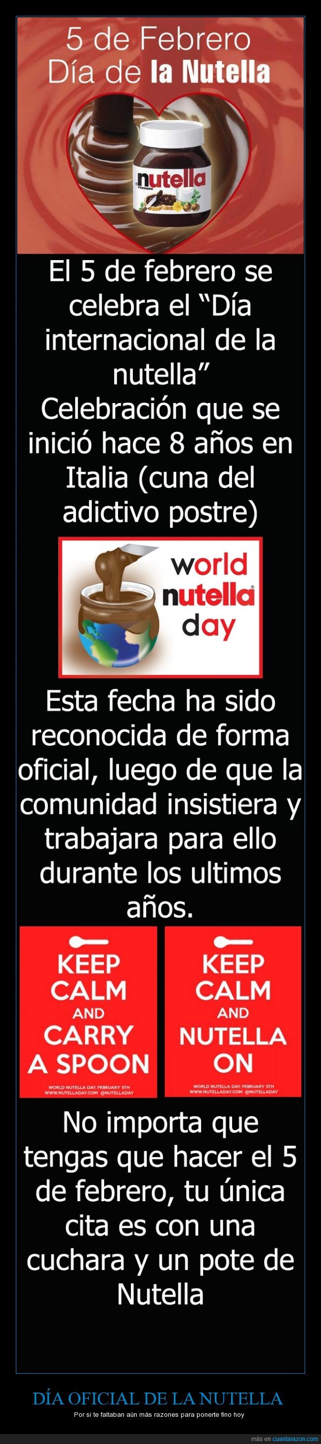 día internacional,5 de febrero,día,nutella,prometemos que no es publicidad