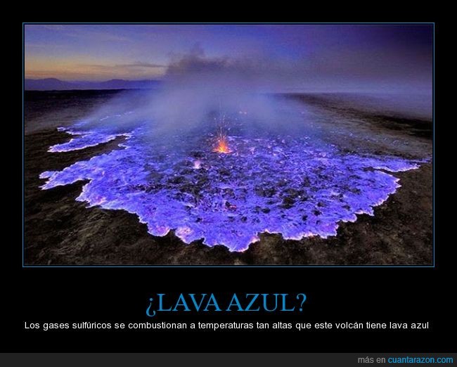Indonesia,lava azul,gases,erupción,cráter,fenómeno