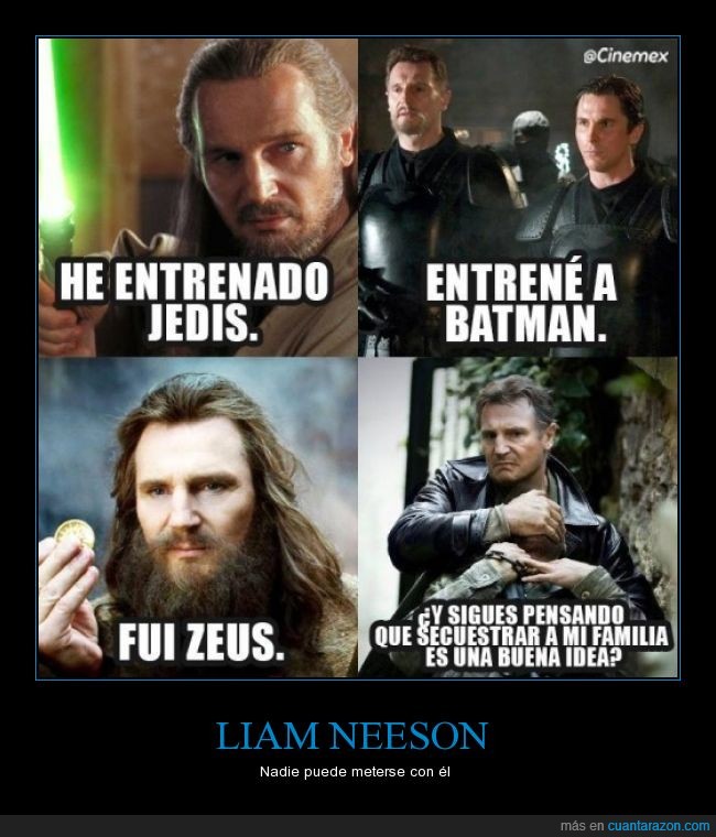 Liam Neeson,jedi,batman,zeus,secuestrar,hija,amenaza,taken
