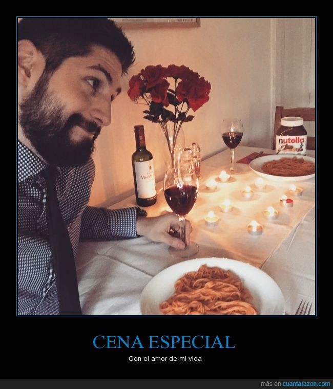 cena,amor especial,nutella,dia de san valentin,pobre,romantico,amor,vida