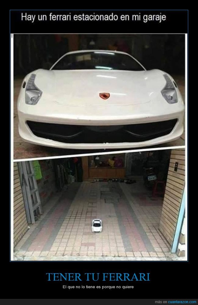 coche,Ferrari,juguete,cochecito,garaje,aparcado,aparcar,parking