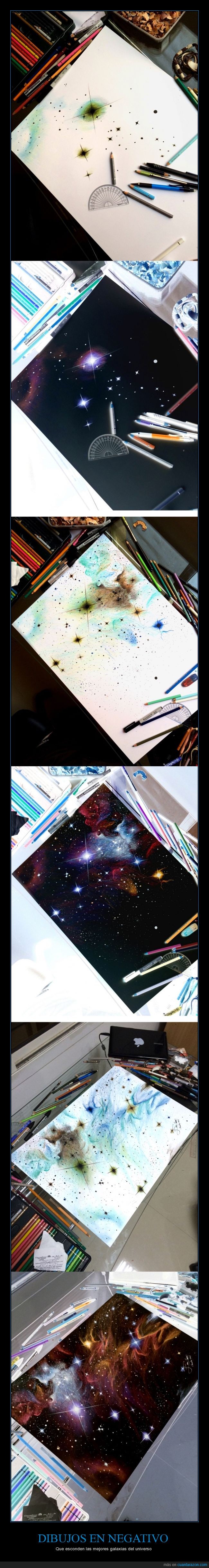 dibujo,negativo,invertir,galaxia,cielo,universo,espacio,ilustracion,arte