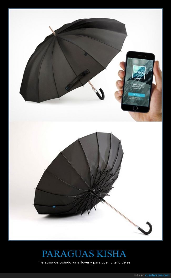 paraguas,kisha,lluvia,girar,vuelta,aire,app,aplicacion,telefono,tiempo,meteorologia