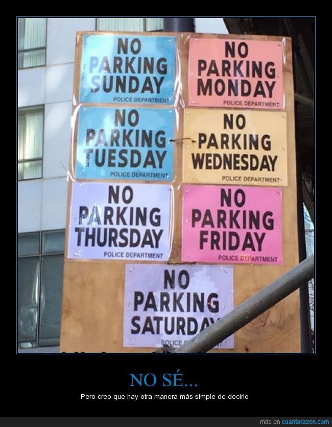 no parking,parking,aparcar,prohibido,aparcamiento,dia,todos