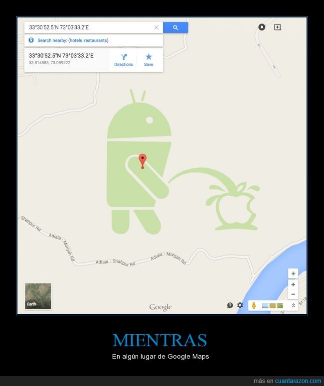 Google Maps,Android,Chorreo,mea,apple,iphone,mac,mapa