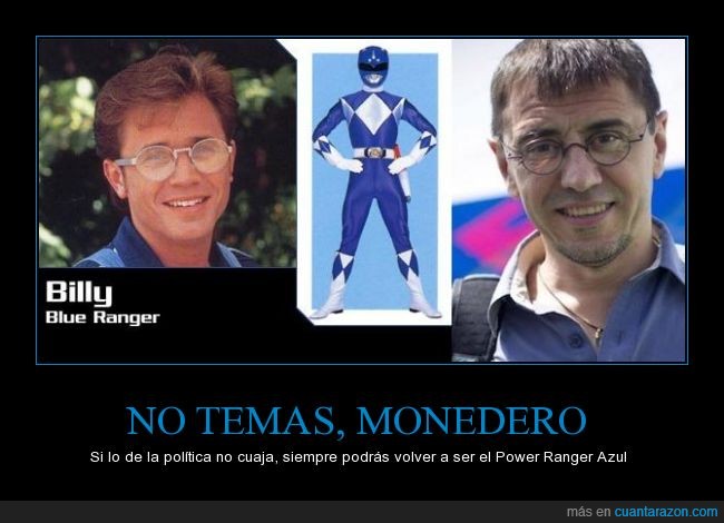 Billy,Juan Carlos Monedero,Monedero,Parecido,Podemos,Power Ranger