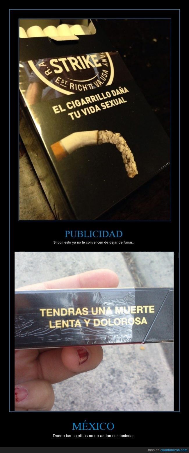 cigarrillos,fumar,mas lenta y dolorosa que los finales,México,muerte,muerte lenta y dolorosa