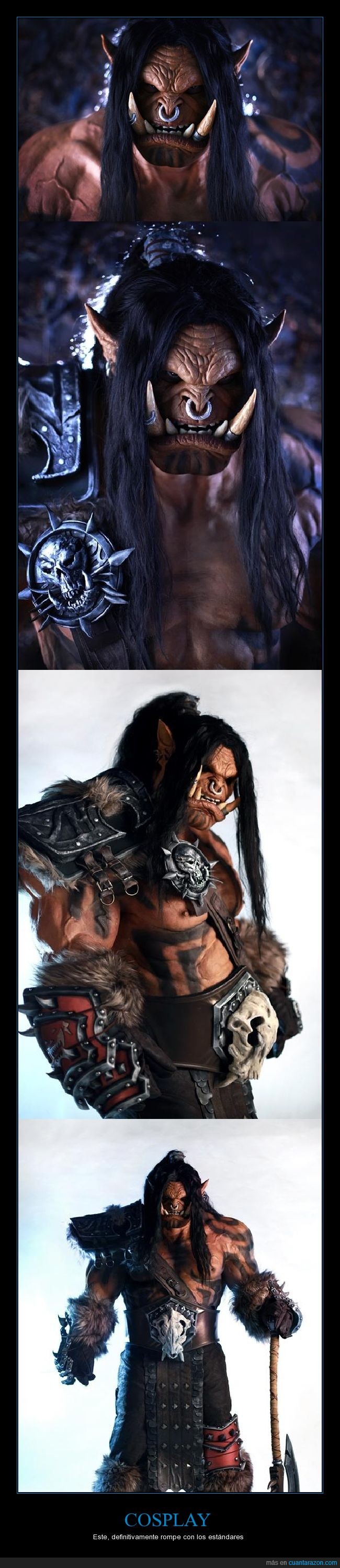 Grommash,World of Warcraft,cosplay,increible,coreanos,alucinante,disfraz,wow