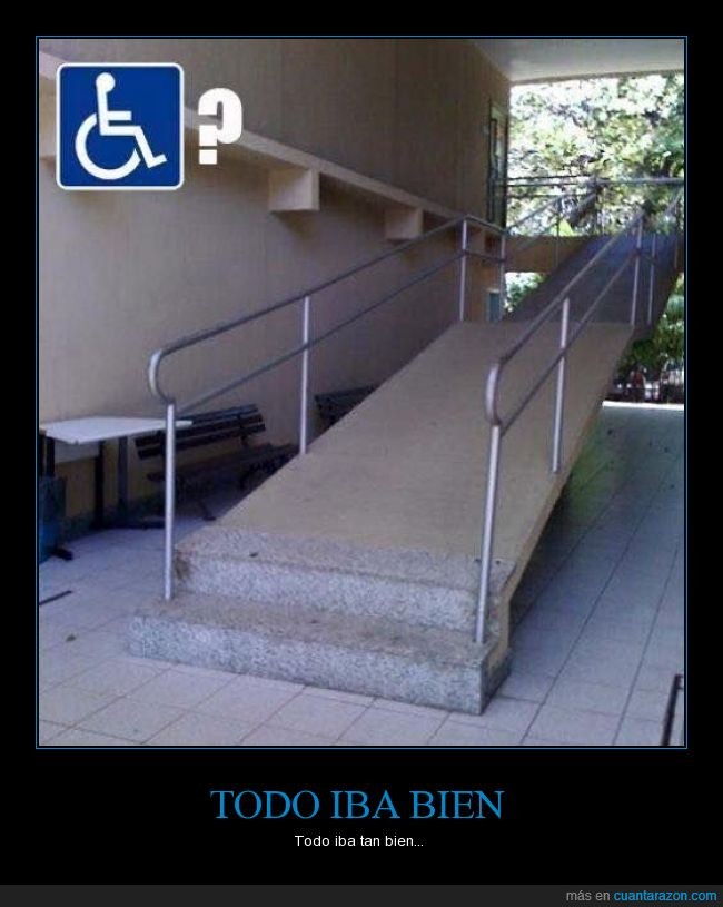 acceso,caer,discapacitados,error,escalones,fail,rampa,silla de ruedas