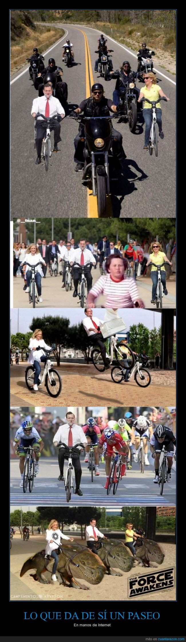 bici,bicileta,Chanquete,chop,cifuentes,esperanza aguirre,indurain,Mariano Rajoy,paseo,piraña,sons of anarchy,Star Wars,verano azul,vuelta ciclista