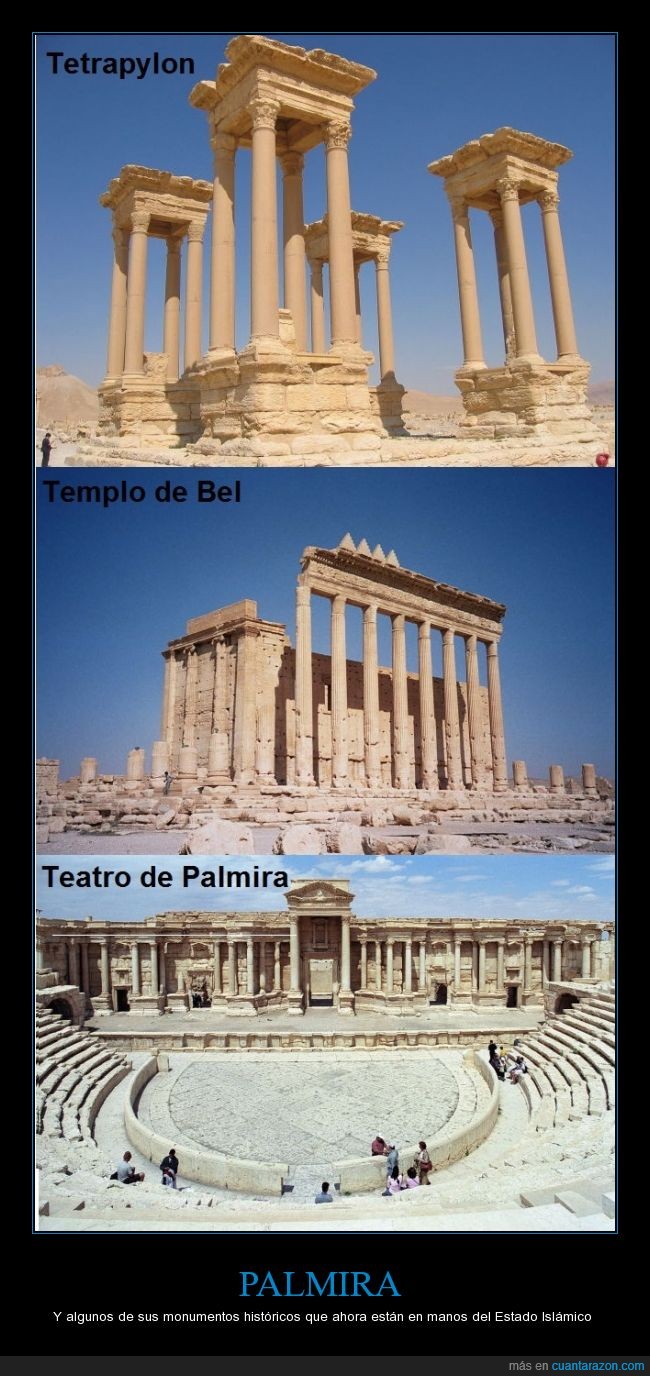 Asesinos,EI,La ciudad fue tomada,manos,masacre a su poblacion,Monumentos,muerte,Palmira,teatro,templo