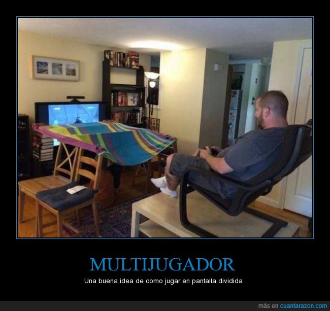 multijugador,idea,pantalla dividida,pantalla,partida,sabana,toalla,mirar,jugar