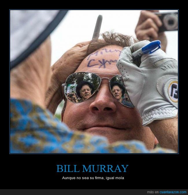 bill murray,miley cyrus,autografo,firma,actor,broma