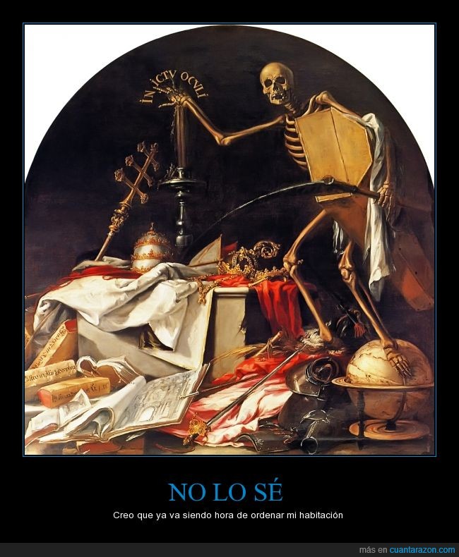 Juan de Valdés Leal,esqueleto,habitación,joyas