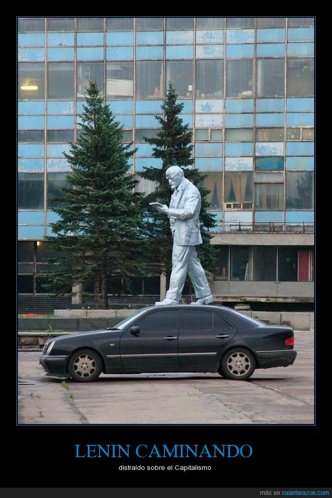 Lenin,caminando,estatua,monumento,perspectiva,Mercedes benz