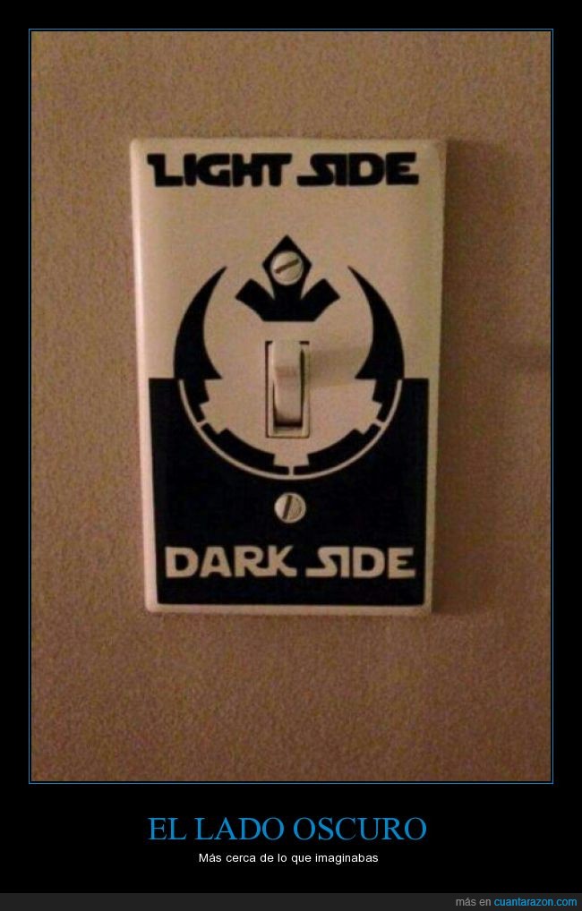 Apagador,switch,interruptor,encendido,lado oscuro,Star Wars,luz,oscuridad