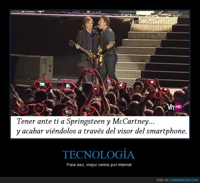 smartphone,fail,boss,beatles,música,tecnología,Bruce Springsteen,Paul McCartney
