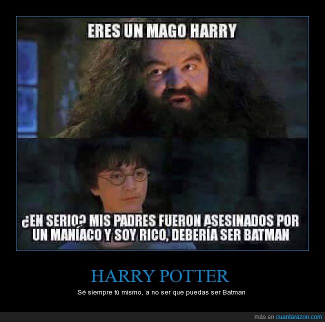 Harry,Potter,Hagrid,Batman,Batmago,padres,muertos,huerfano,maniaco,Voldemort