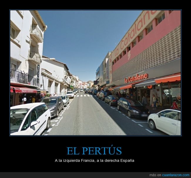 Fronteras peculiares,la calle es la frontera,de momento es España,curiosidades,La Jonquera