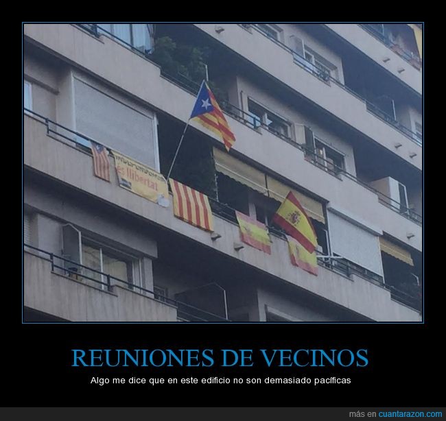 bandera,catalan,Cataluña,España,estelada,independentismo,independentista,nacional,reunion,vecinos