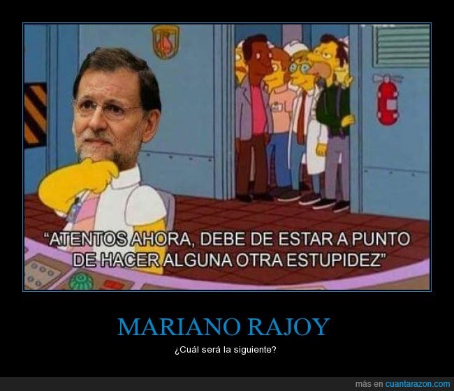 Estupidez,Homer,Lenny,Mariano Rajoy,mirar,política,Simpson