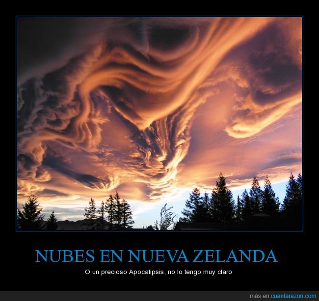nube,Nueva Zelanda,no puedo evitar escribir Nueva Zelda,apocalipsis,cielo,formación