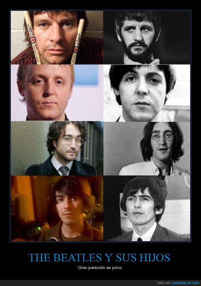 Beatles,hijos,músicos,cuarteto,Liverpool,Lennon,McCartney,Star,Harrison