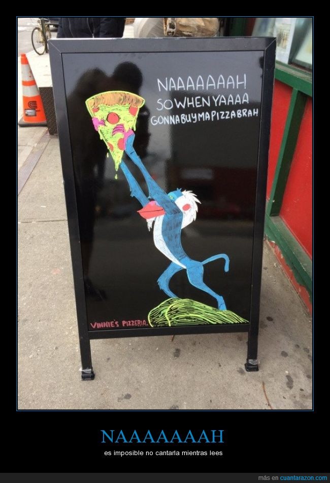 Pizza,Rey león,publicidad,canción,Rafiki,cartel