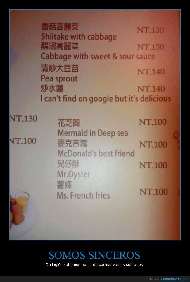 comer,comida,carta,restaurante,chino,traducir,traducción,google,delicioso
