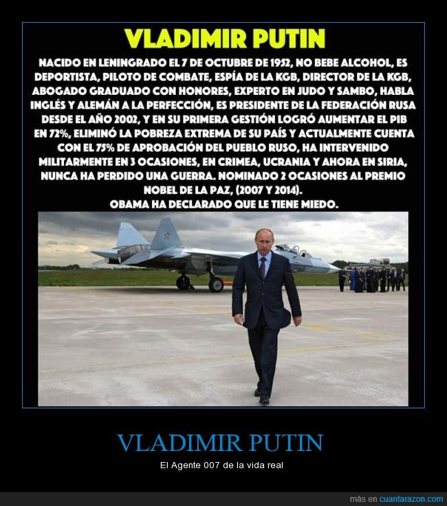 Vladimir Putin,007,idiomas,hablar,superheroe,KGB,agente,presidente,Rusia