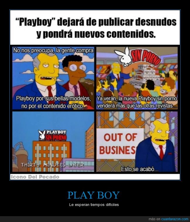 playboy,sin desnudos,ruina total,play boy,Los simpson