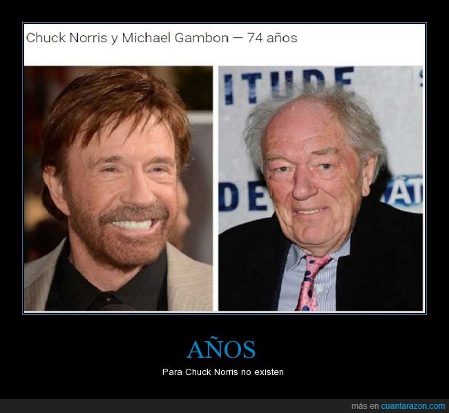 Chuck Norris,Años,Michael Gambon,edad