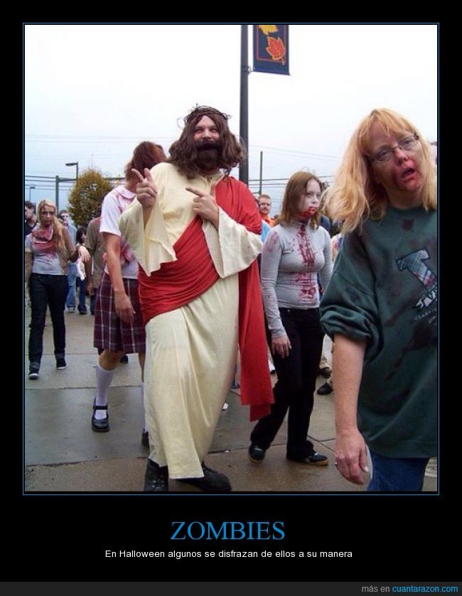 zombies,halloween,jesús,disfraz,dios,resucitar