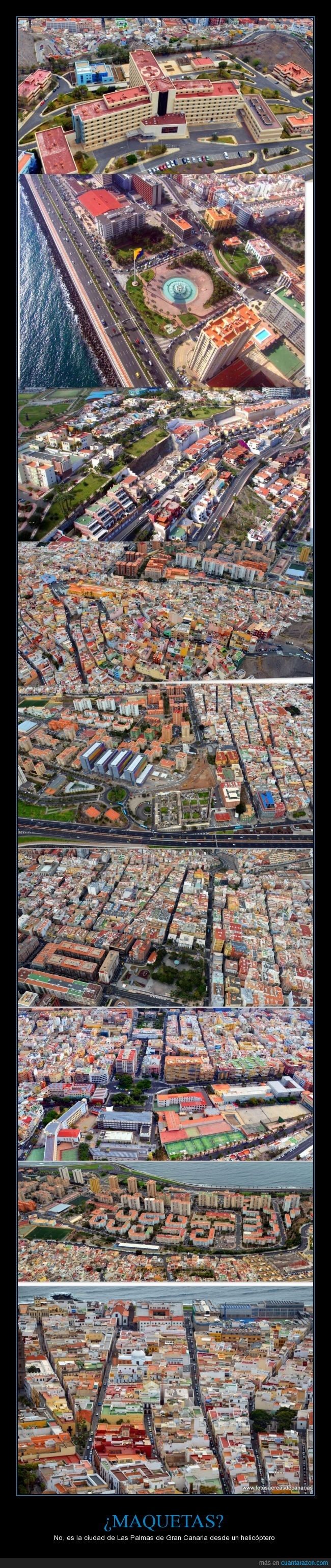 maqueta,ciudad,foto aérea,Las Palmas,Gran Canaria,juguetes,colorido