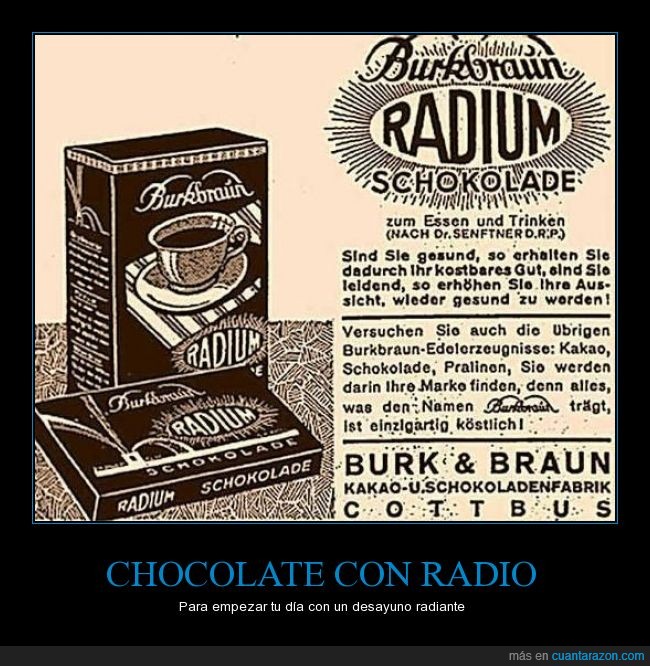 radio,chocolate,radioactivo,en serio se comian eso?