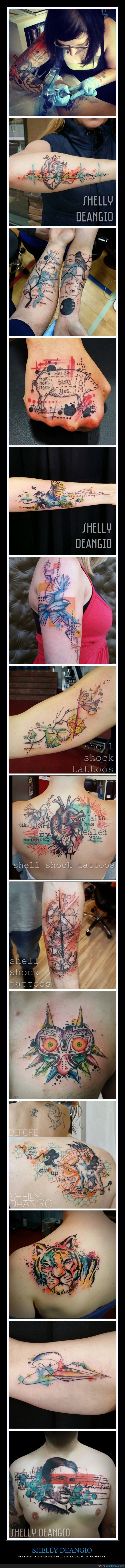 acuarela,tatuaje,arte,cuerpo,Shelly DeAngio,Tesla,ave,cover,MAjora's Mask